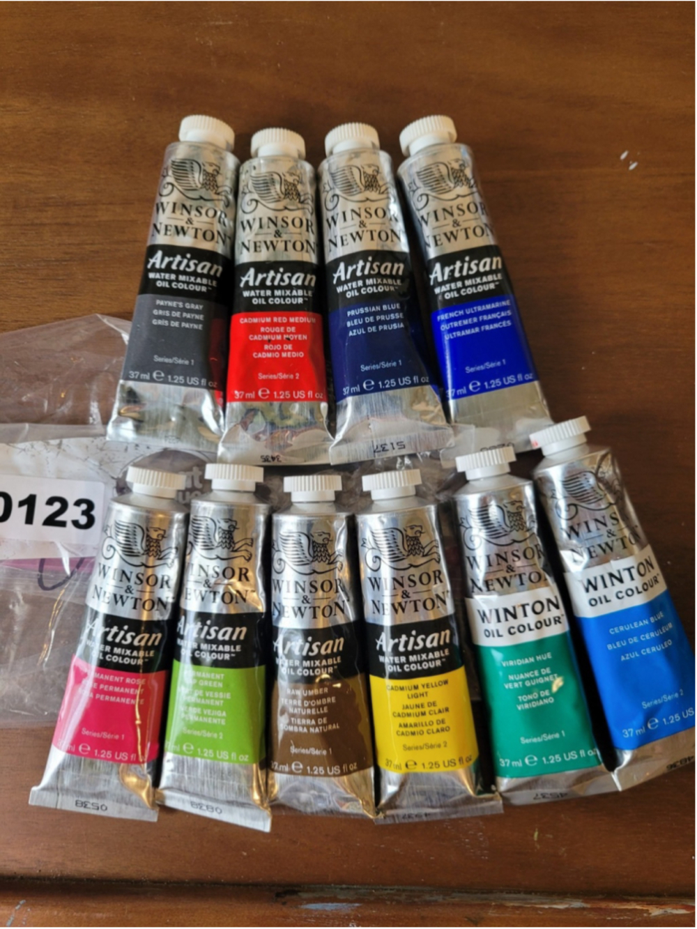 #123 Winsor & Newtown Professional Water Mixable Oil Paint 37ml Lot Ot 10 Tubes